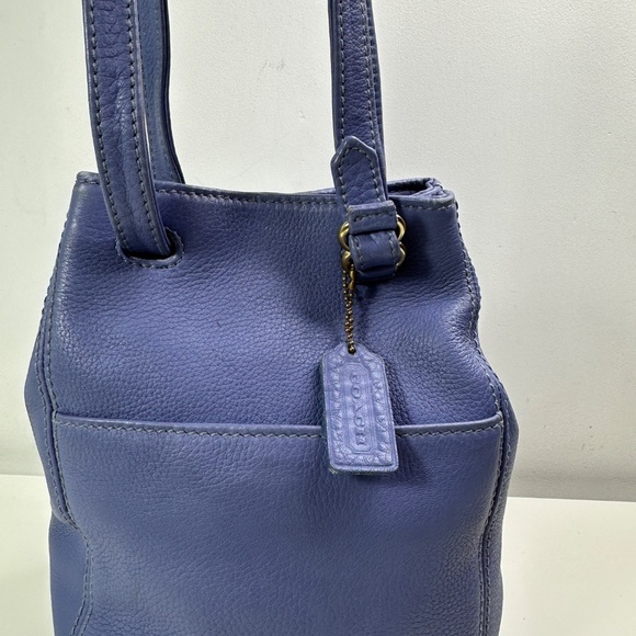 Coach Vintage - Sonoma 2-Handle Bucket Bag 4923, Pebbled - Periwinkle, USA 90s - Picture 8 of 14